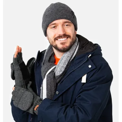 Gant/Moufles haakon Laine Gris - Barts