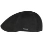 Allen Black Leather Duck Bill Cap - Stetson