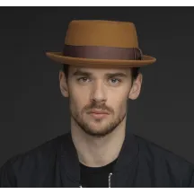 Chapeau Porkpie Darron Caramel Laine - Bailey Reference : 20952| Chapellerie Traclet