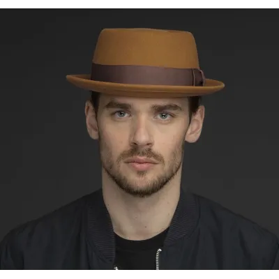 Chapeau Porkpie Darron Caramel Laine - Bailey Reference : 20952| Chapellerie Traclet
