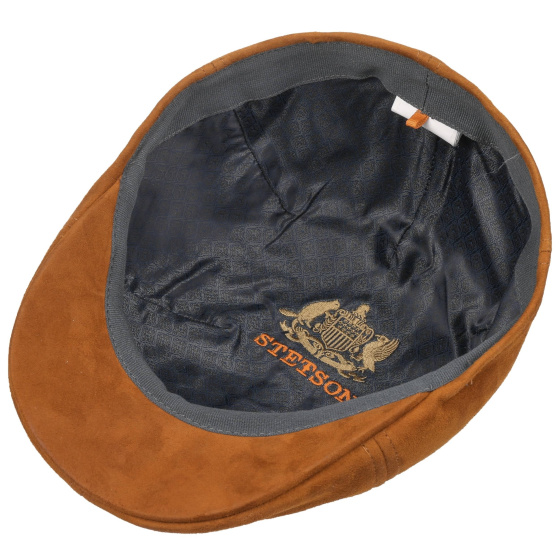 Duck Bill Cap Many Leather Cognac - Stetson