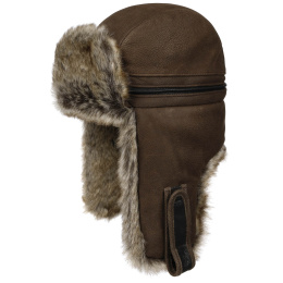 Yorkshire Brown Leather Ushanka - Stetson