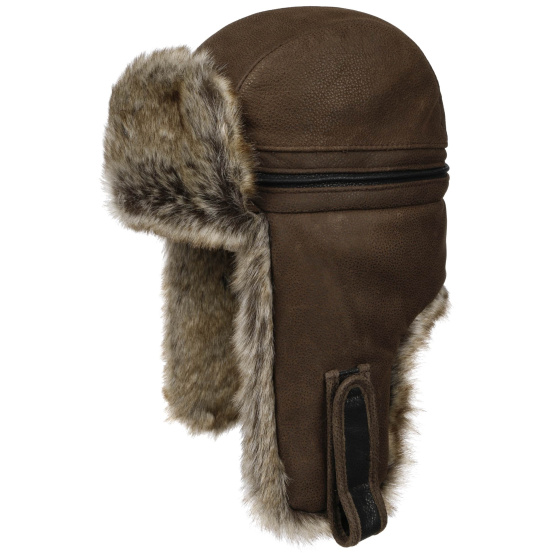 Yorkshire Brown Leather Ushanka - Stetson