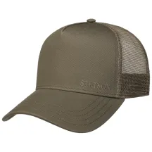 Olive Cotton Trucker Baseball Cap Stetson Reference: 20963| Chapellerie Traclet