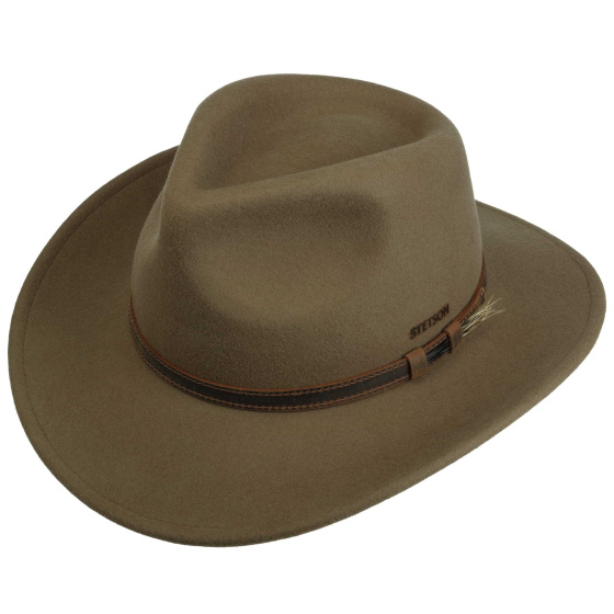 Bishop Traveller Taupe Wool Felt Hat - Stetson
