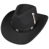 Chapeau Western Escomb Woolfelt Noir - Stetson  Reference : 20966| Chapellerie Traclet