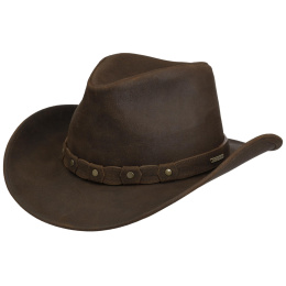Stetson Brown Leather Western Newton Hat