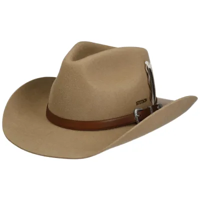 Western Kennecott Woolfelt Beige Hat - Stetson  Reference: 20971| Traclet Hatmakers