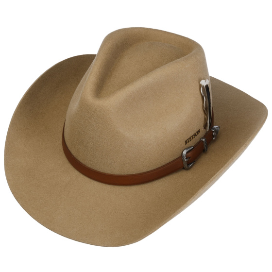 Western Kennecott Woolfelt Beige Hat - Stetson