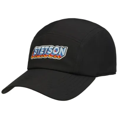 Black Leeming Panel Cap - Stetson reference 20979 traclet hat shop