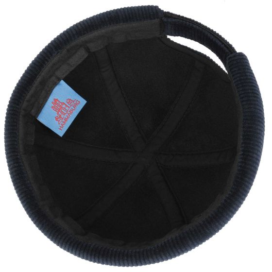 Navy Cotton Corduroy Docker Cap - Traclet