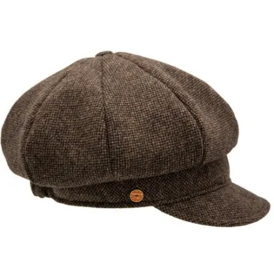 Casquette Gavroche Coco Tweed Marron
