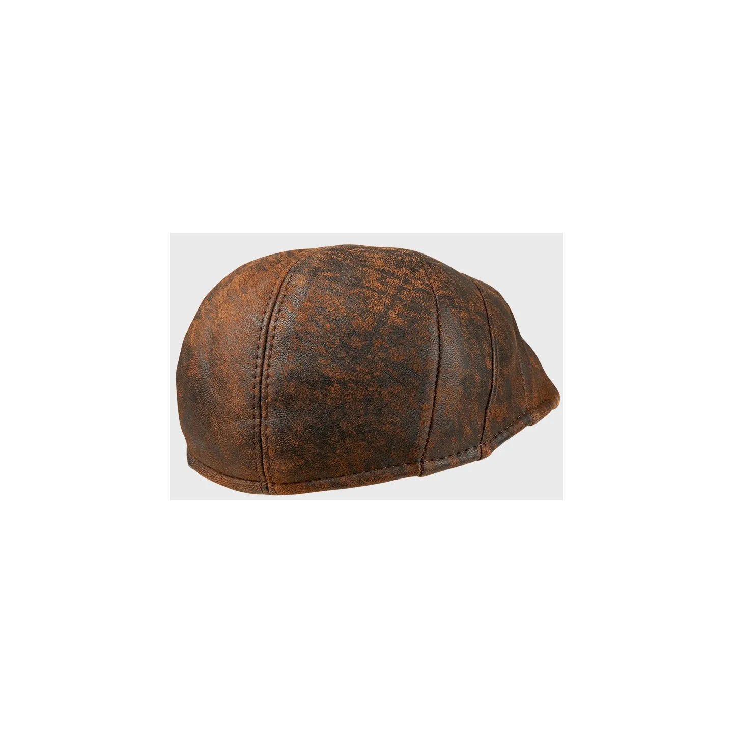 Casquette Plate Bruce Cuir Marron - Traclet  Reference : 14476 | Chapellerie Traclet