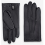 Men's Livorno Leather Gloves with Silk Lining in Black - Glove Story