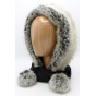 Evora Fleece Hood in Anthracite & Faux Fur - Traclet