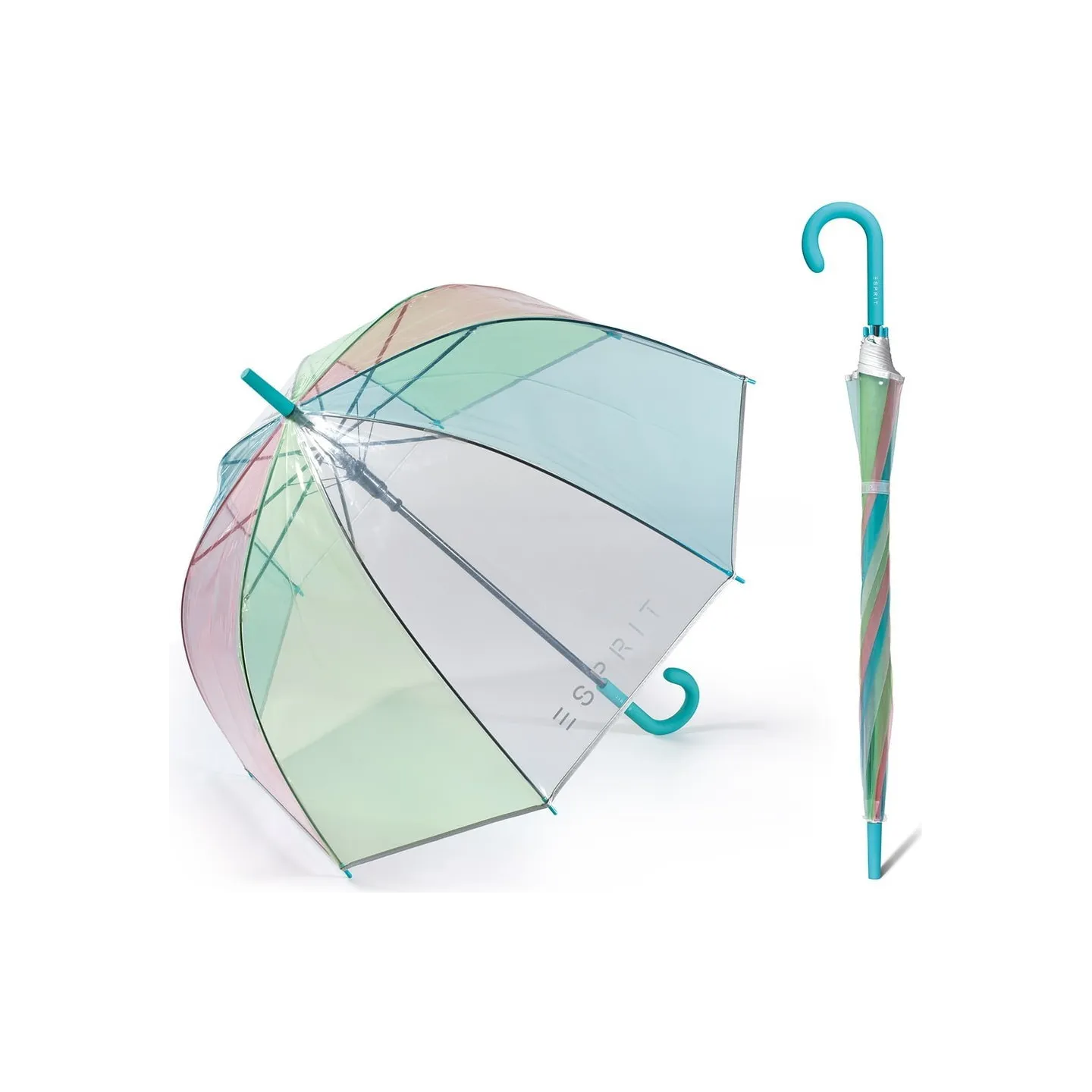 Transparent Dome Umbrella Multicolor Curved Blue - Esprit  Reference: 21057 Chapellerie Traclet