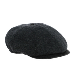 Grey extended 8-panel cap