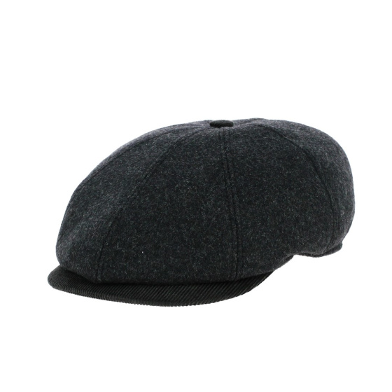 Grey extended 8-panel cap