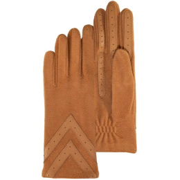 Women's Recycled Fleece Touch Screen Gloves Cognac - Isotoner