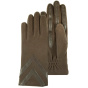 Women's Khaki Recycled Fleece Touchscreen Gloves - Isotoner