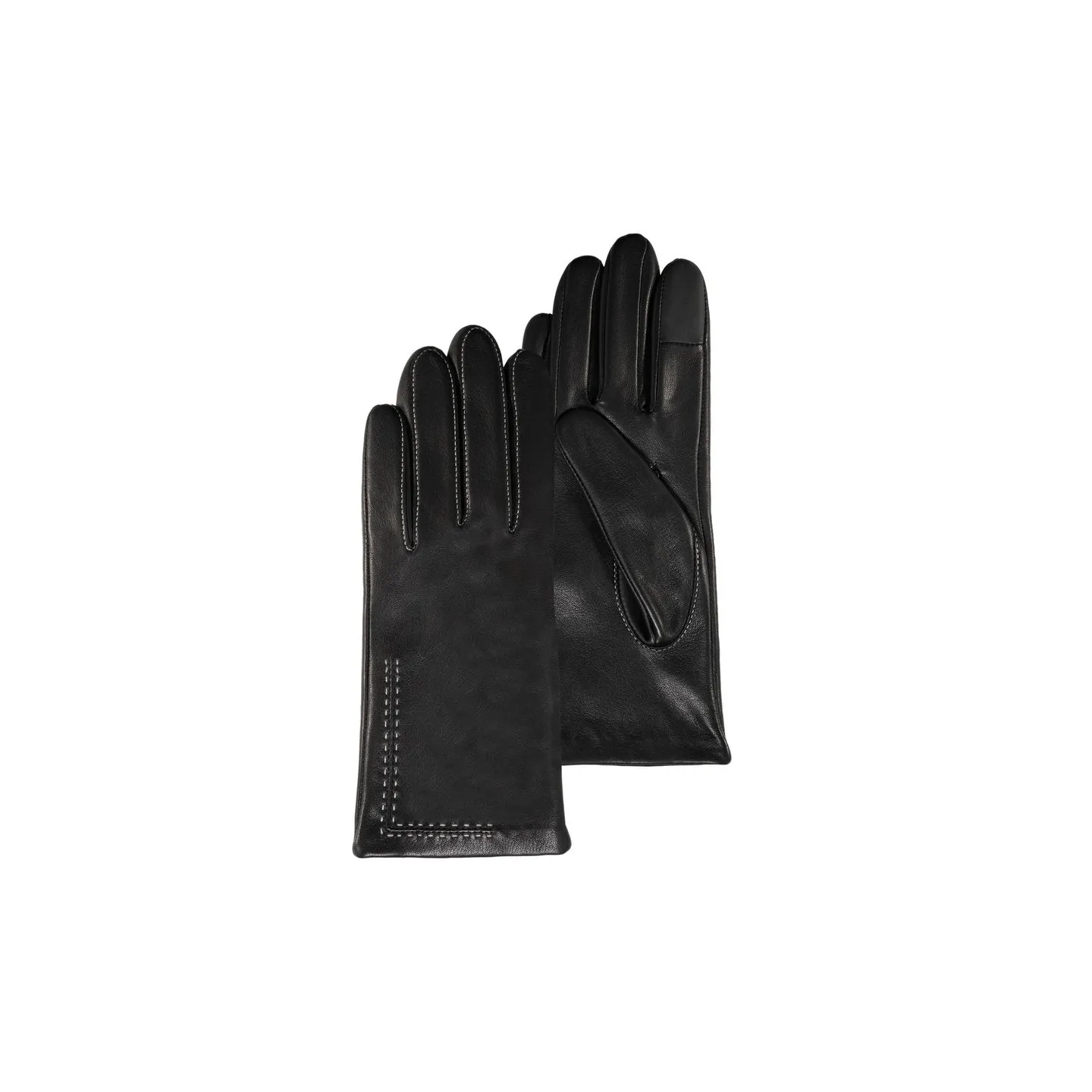 Gants Femme Tactiles Cuir Doublé Micro Fourrure Noir - Isotoner  Référence : 21084| Chapellerie Traclet