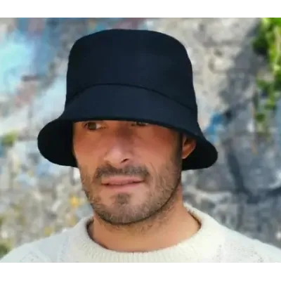 Black Wool Winter Calanque Bucket Hat - Le Chapoté   Reference: 21088| Chapellerie Traclet