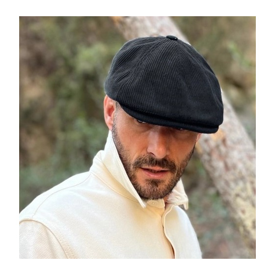 Black Velvet Nicolas Flat Cap - Le Chapoté Black Velvet Nicolas Flat Cap - Le Chapoté