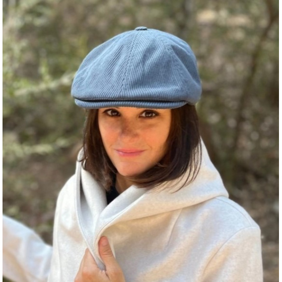 Blue Velvet Nicolas Flat Cap - Le Chapote Blue Velvet Nicolas Flat Cap - Le Chapote
