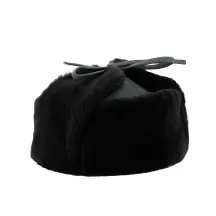 Grey Leather & Sheepskin Andventurer Ushanka - Traclet  Reference: 4887 | Traclet Hatters