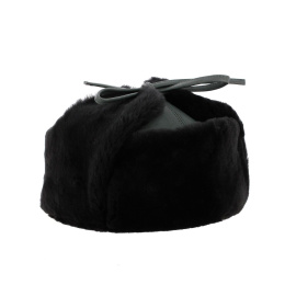 Grey Leather & Sheepskin Andventurer Ushanka - Traclet