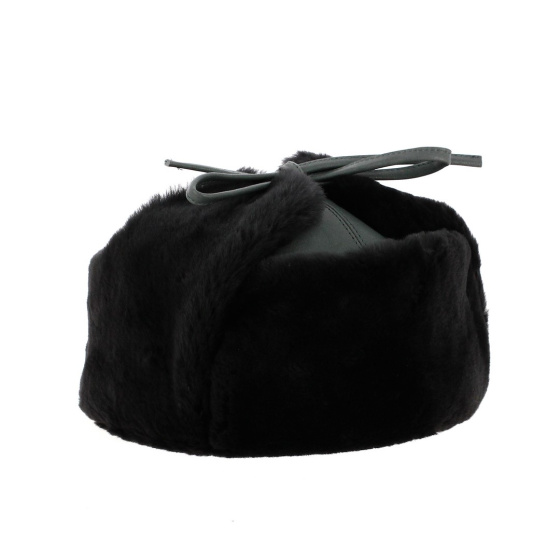Grey Leather & Sheepskin Andventurer Ushanka - Traclet