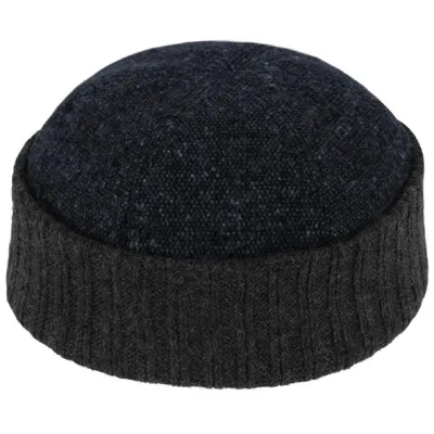 Baia Blue Wool Docker Beanie with Cuff - Traclet Reference: 21100| Traclet Hat Shop