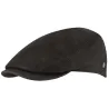 Casquette Plate Ravenne Cuir Noire - Flechet  référence 21121 chapellerie traclet