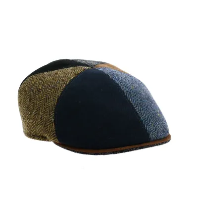 Detroit Domed Patchwork Wool Cap - Traclet - ref 21116 traclet hat shop