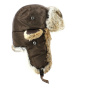 Water-repellent sherpa trapper hat