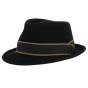 Black Wool Alexandria Trilby Hat - Traclet