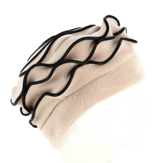 Light beige Jaipur polar beret made in France by Traclet
