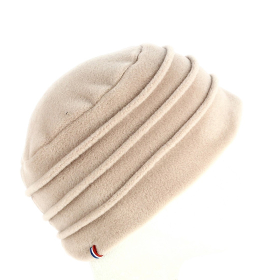 Light beige polar Colette beanie made in France