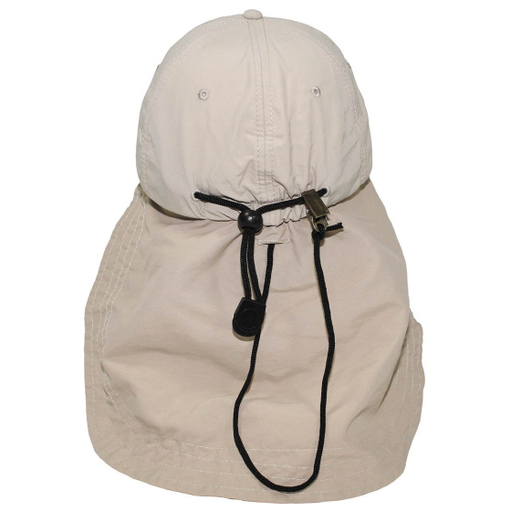 Sahara Beige Neck Cover Baseball Cap - Traclet