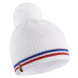 White Retro France Pompom Beanie - Le Drapo