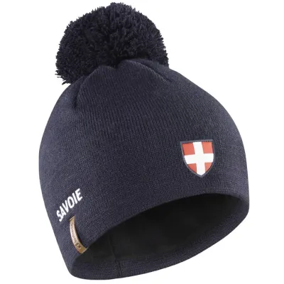 Navy Savoie Pom Pom Beanie - Le Drapo Reference: 21153| Traclet Hat Shop