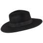 JAXON & JAMES The Author Black Wide Brim Fedora Hat