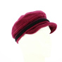 Burgundy Fleece Cap Sara