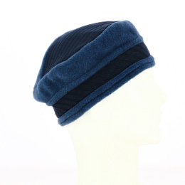 Cosy Fleece Beanie Dark Blue & Navy