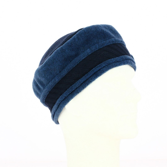 Cosy Fleece Beanie Dark Blue & Navy