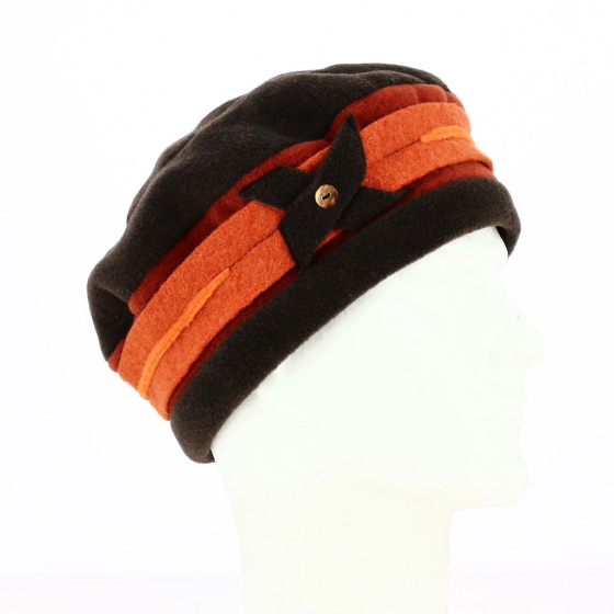Bonnet Polaire Cruz Orange & Marron