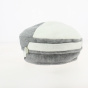 Grey and White Asia Fleece Beanie