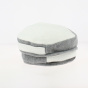 Gray and White Asia Polar Fleece Beanie