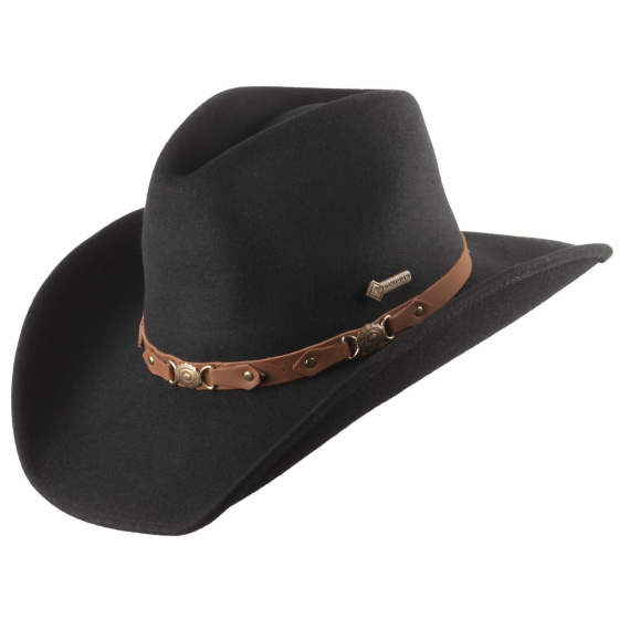 Black Western Bandit Hat - Scippis