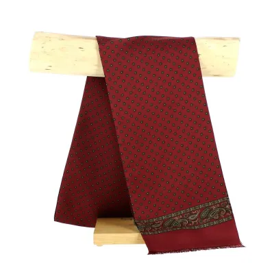 Foulard Homme Bordeaux Soie - Traclet